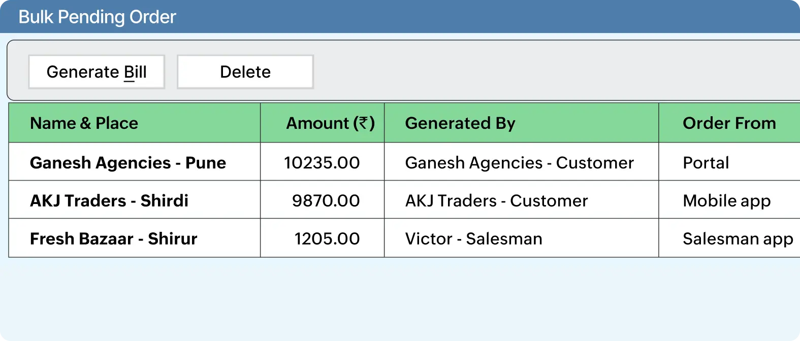 Faster order processing