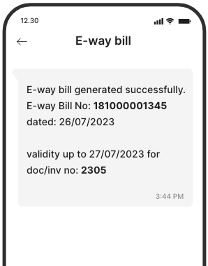 e-Way bill text sms