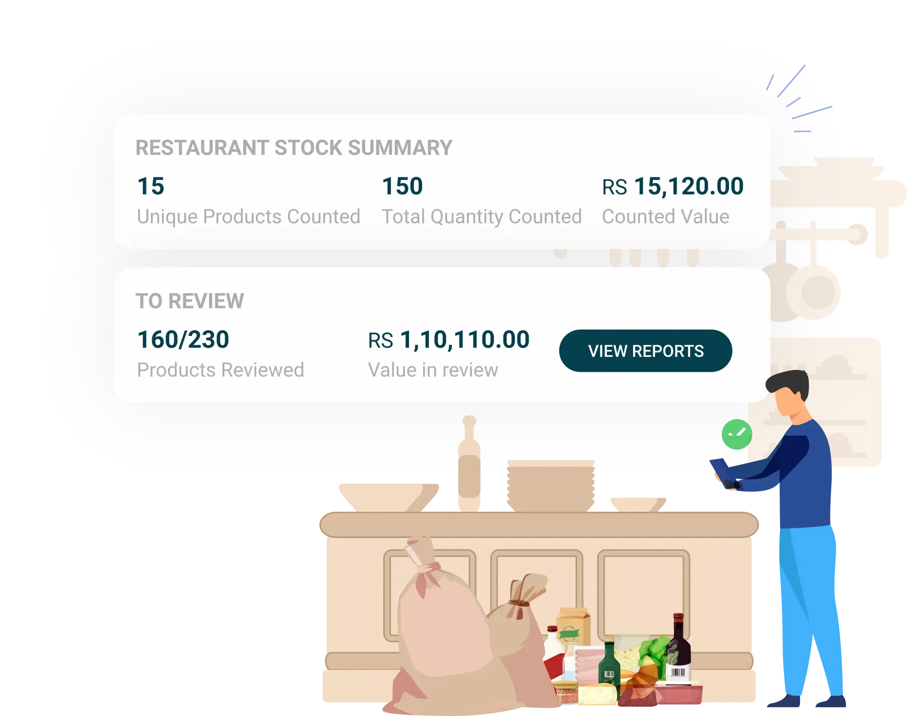 Restaurant employee stock management software for real-time tracking, ensuring ingredient freshness, cost savings, and waste reduction