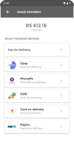 Online ordering app