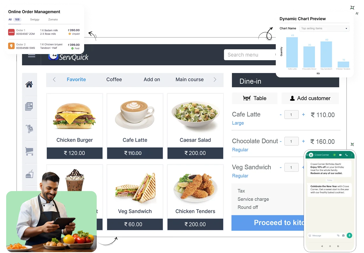 POS billing & inventory management software for cloud kitchens