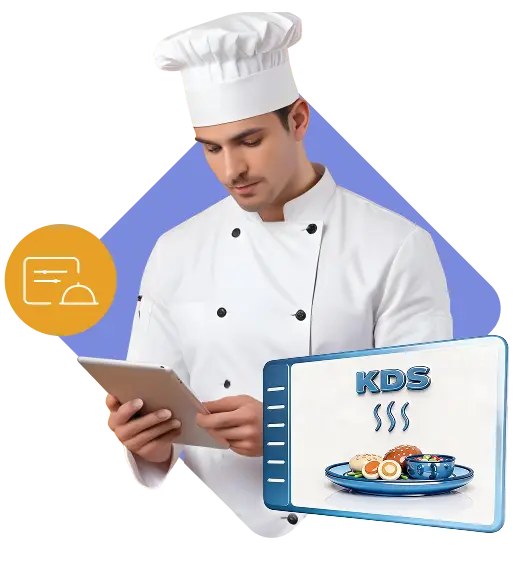 Kitchen coordination with KOT and KDS for cloud kitchens