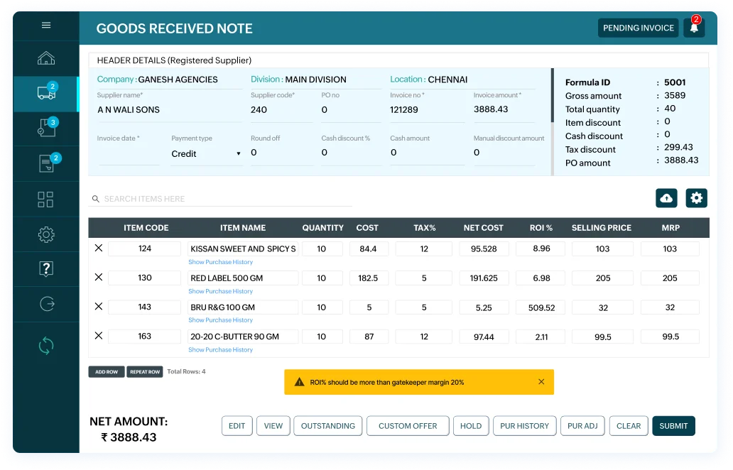 Supermarket ERP software for chain supermarkets