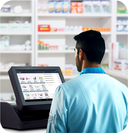 Pharmacist uses ERP for the pharmaceutical industry in his pharmacy What is pharma ERP? image - Features of advanced ERP for pharmaceutical companies